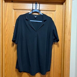 Hilary Radley Black V-Neck Shirt